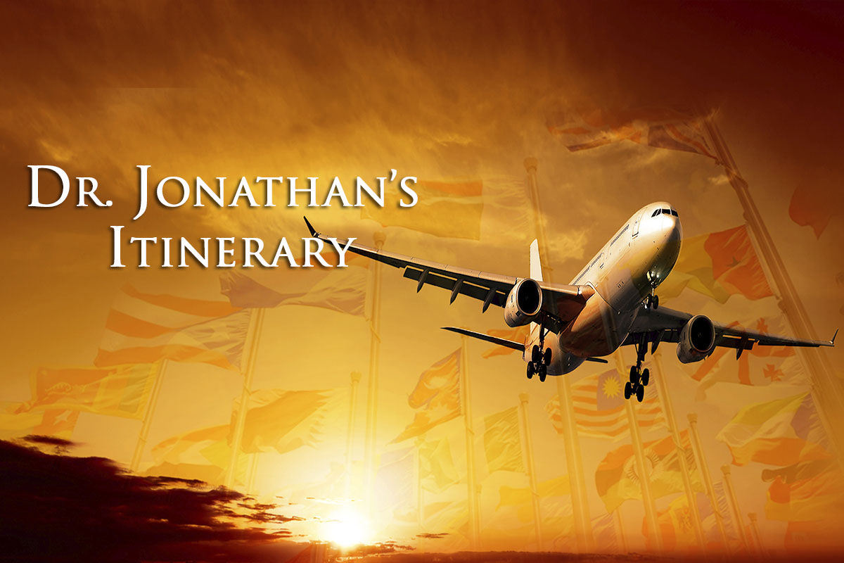 Dr. Jonathan's Itinerary